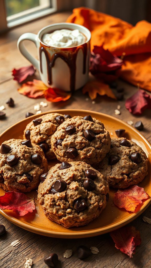 healthy mocha oatmeal cookies