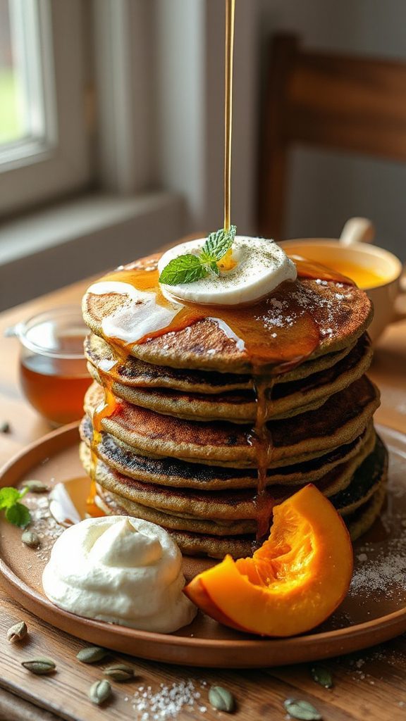 healthy pumpkin black bean pancakes