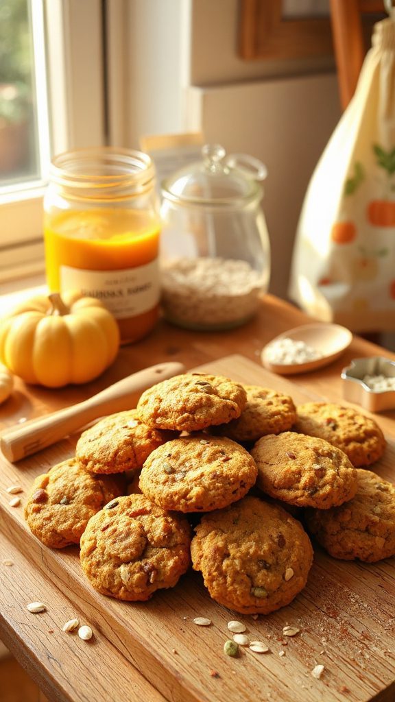 healthy pumpkin oatmeal cookies