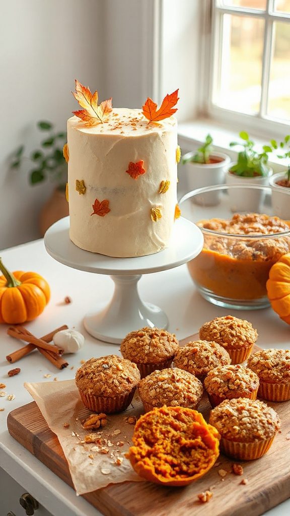 healthy pumpkin spice muffins