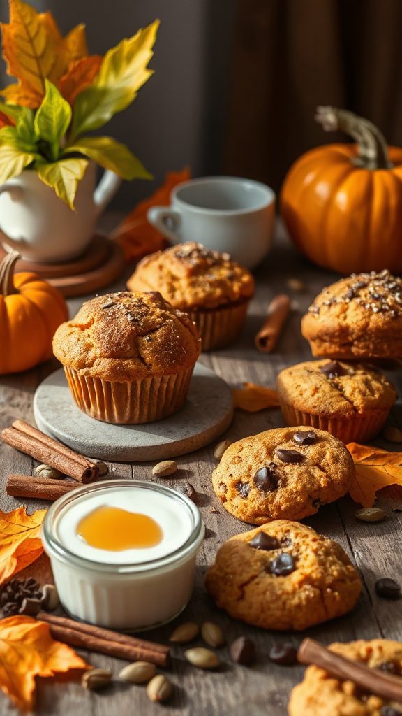 healthy pumpkin spice muffins