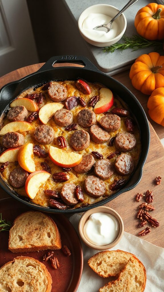 hearty apple cinnamon strata