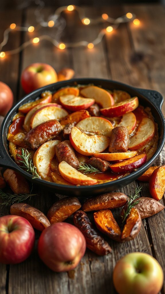 hearty apple sausage bake