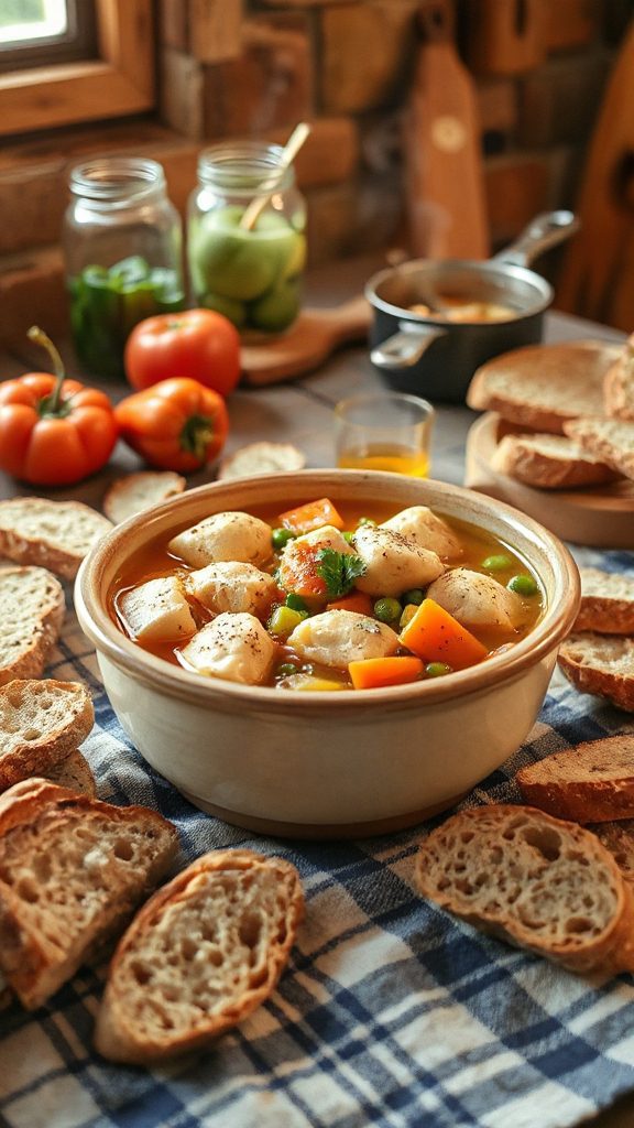 hearty chicken vegetable dumplings