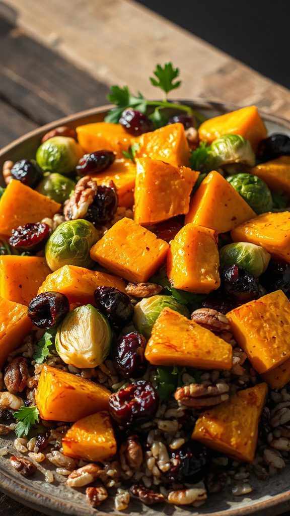 hearty fall wild rice salad