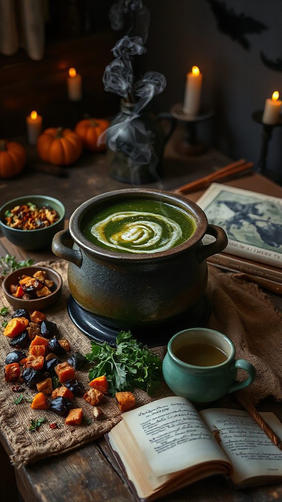 hearty halloween tempeh soup