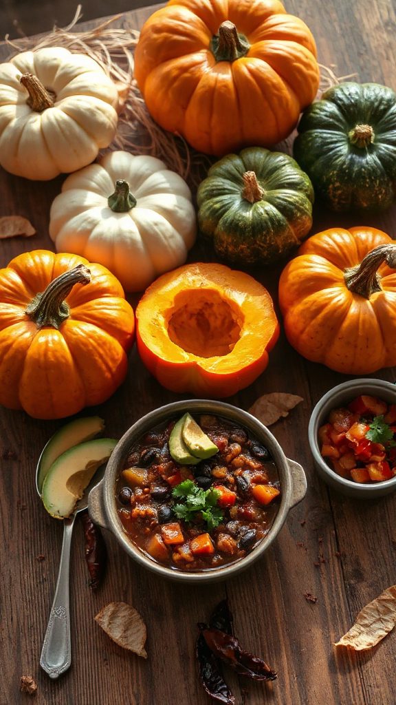 hearty pumpkin black bean chili