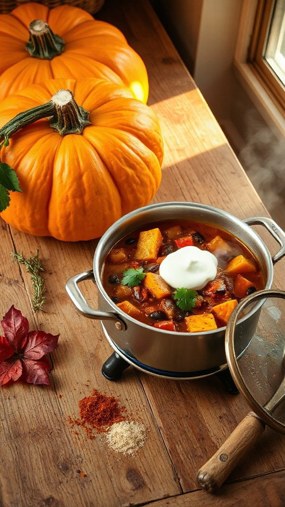 hearty pumpkin chili recipe