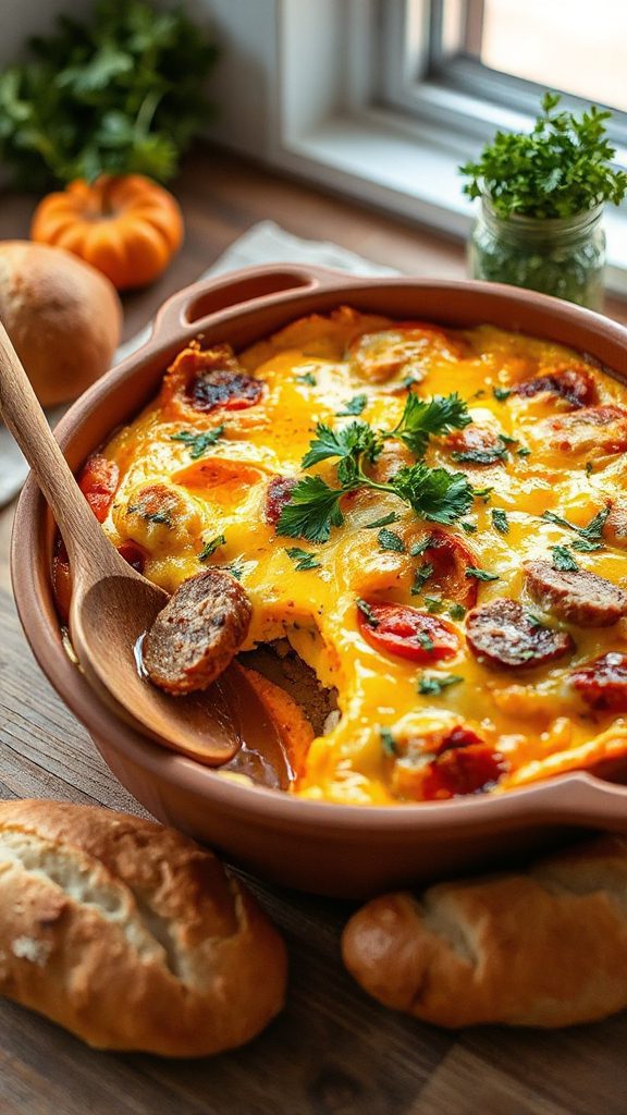 hearty pumpkin fennel casserole
