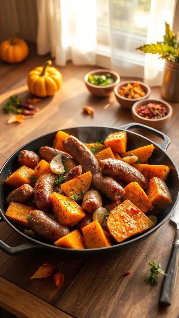 hearty pumpkin fennel skillet