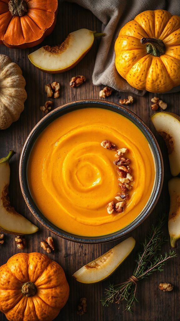hearty pumpkin pear soup