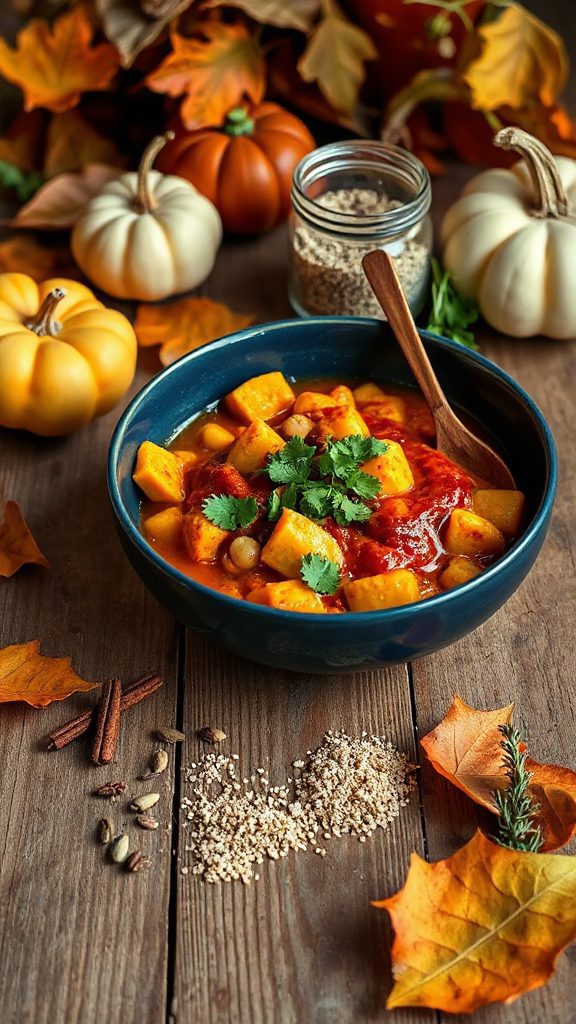 hearty pumpkin quinoa stew
