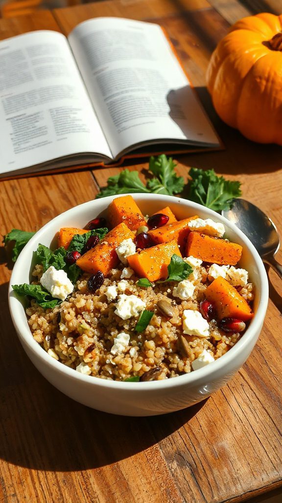 hearty roasted pumpkin quinoa salad