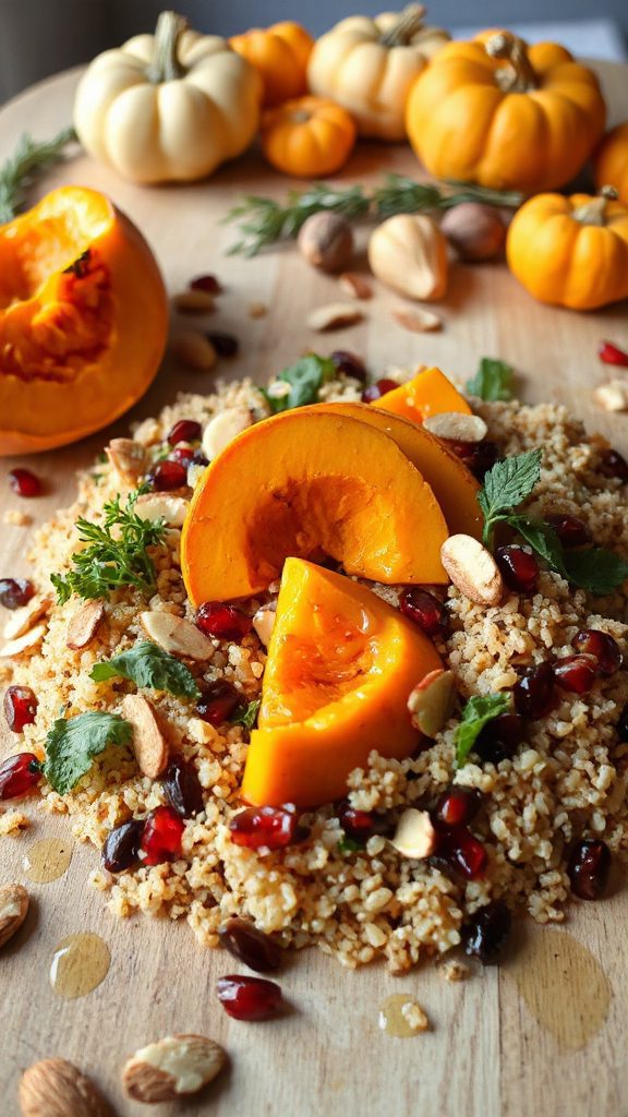 hearty roasted pumpkin quinoa salad