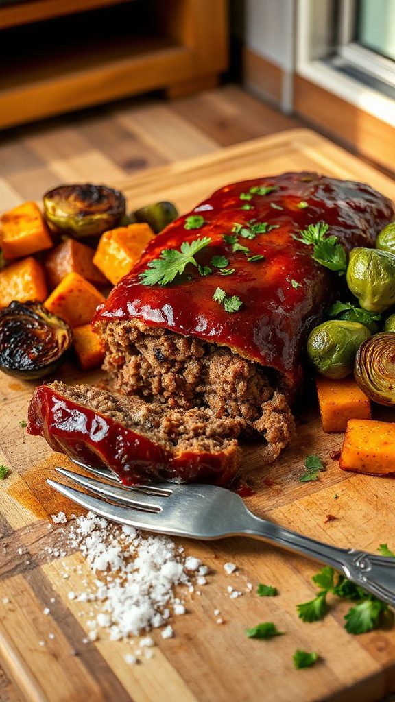 hearty smoky bourbon meatloaf