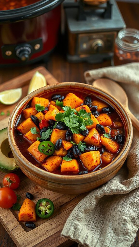hearty sweet potato chili
