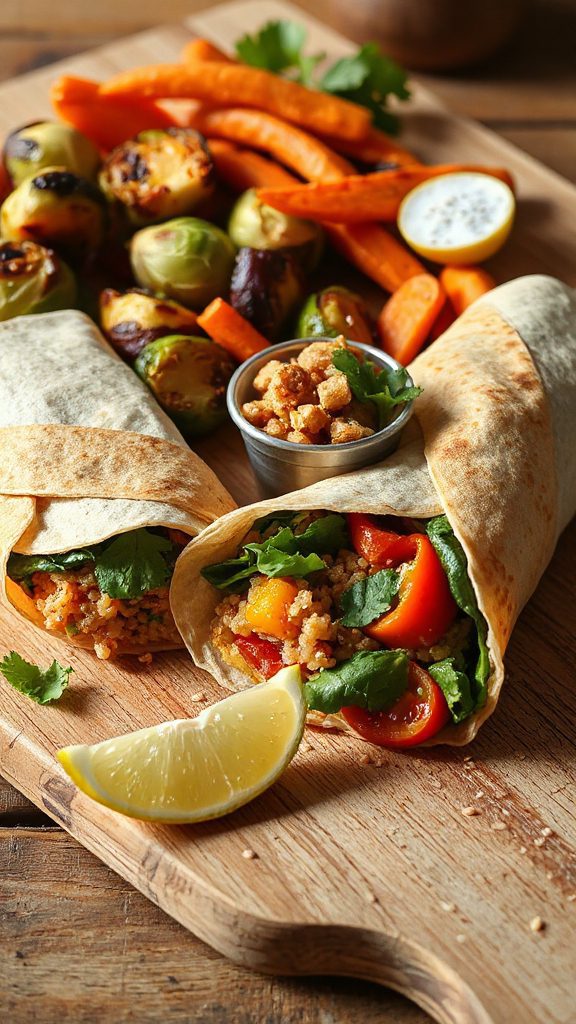 hearty vegetable quinoa wrap