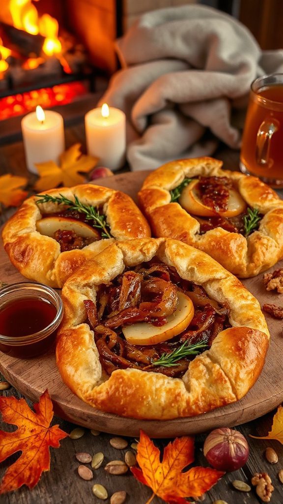 herb filled savory pastry galette