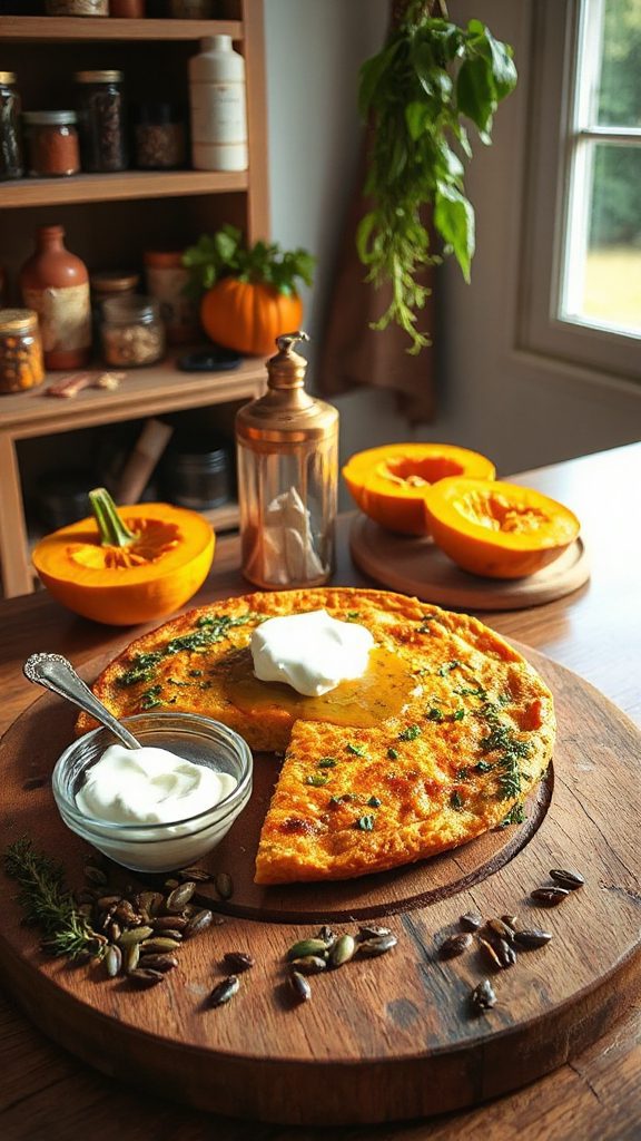 herb infused pumpkin frittata recipe