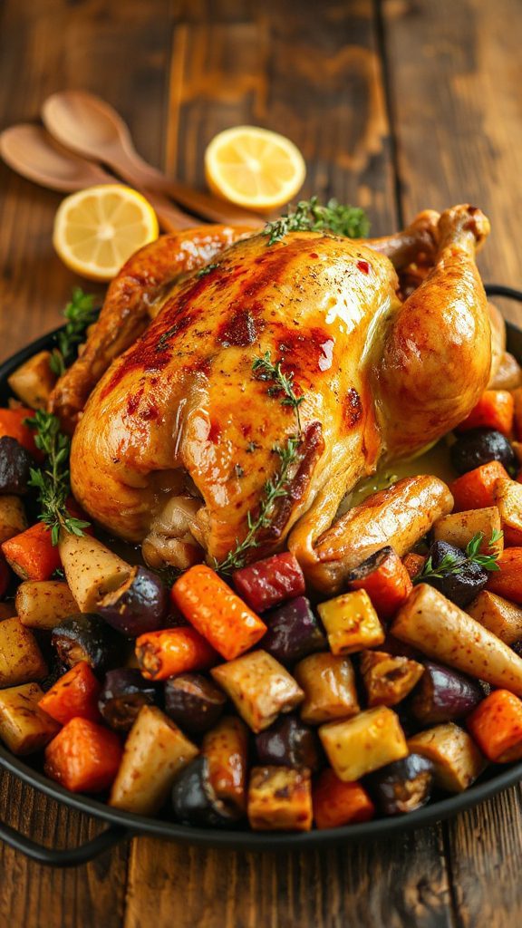 herb infused roasted chicken dish