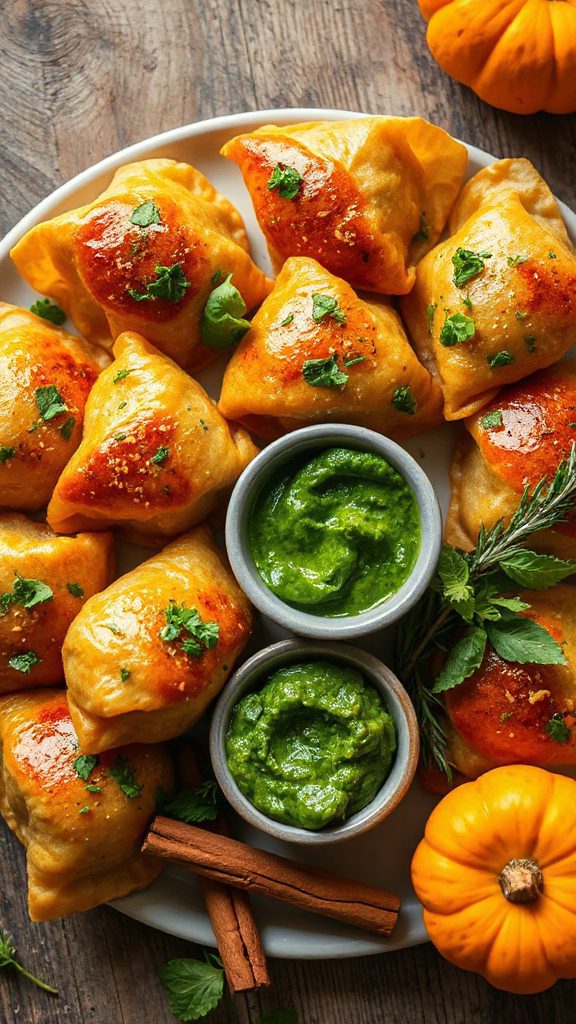 herb infused spinach pumpkin bites