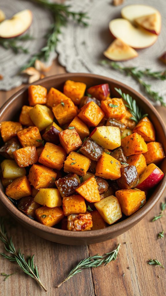 herb infused sweet potato hash
