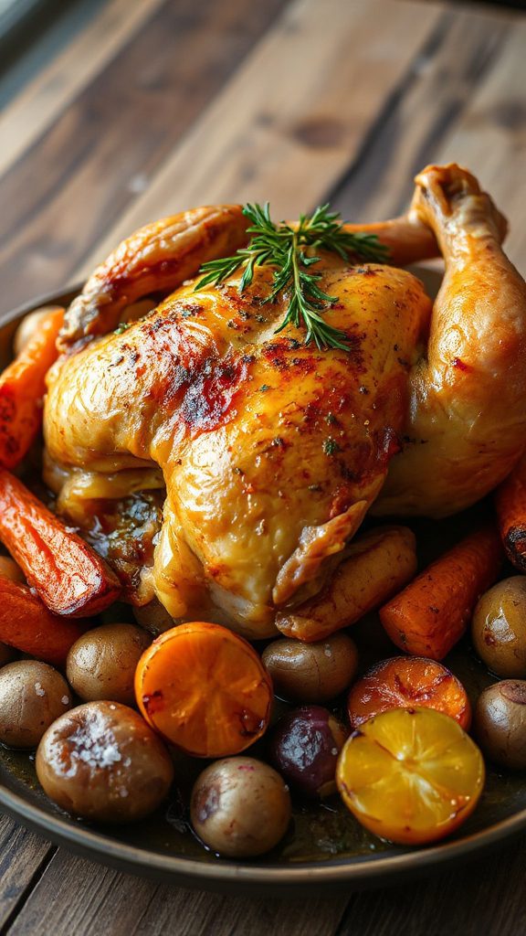 herb roasted chicken dinner