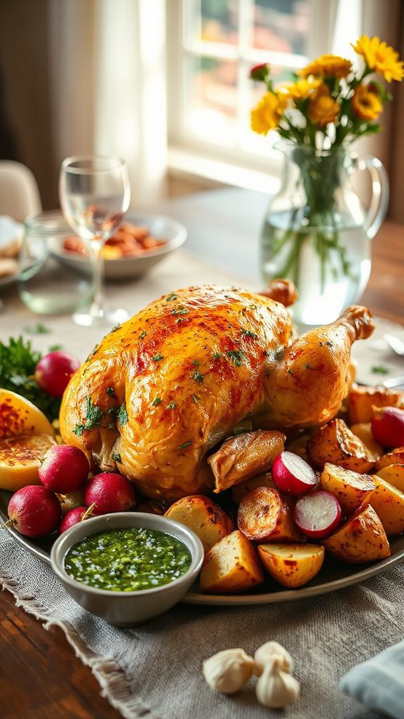 herb roasted chicken vegetables recipe