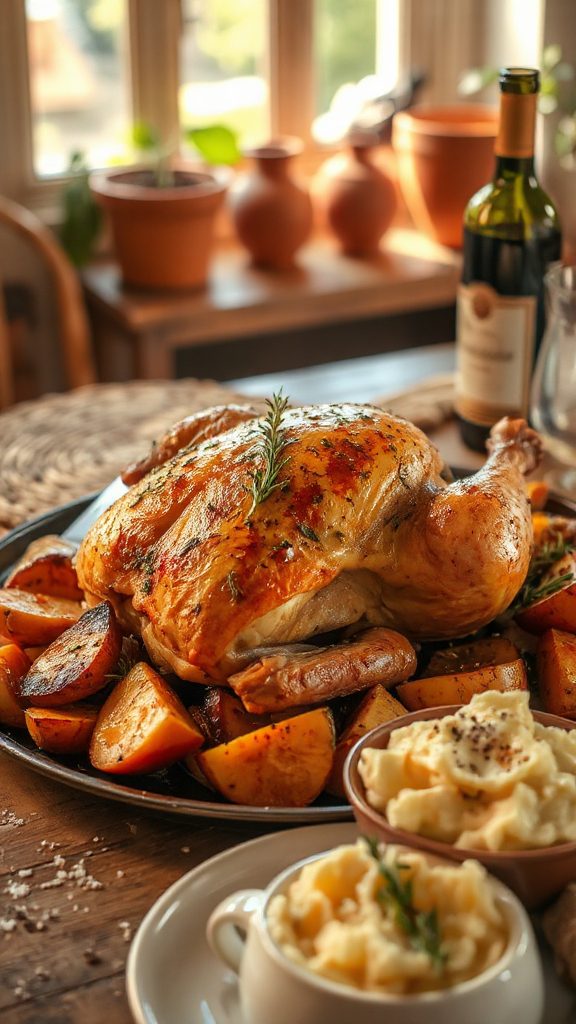 herb roasted chicken with vegetables
