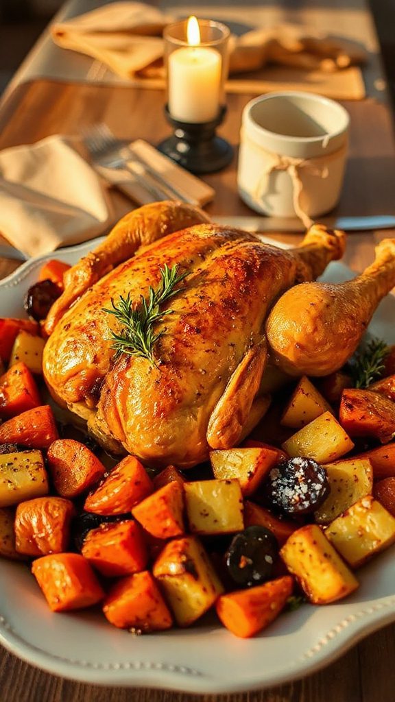herb roasted chicken with vegetables