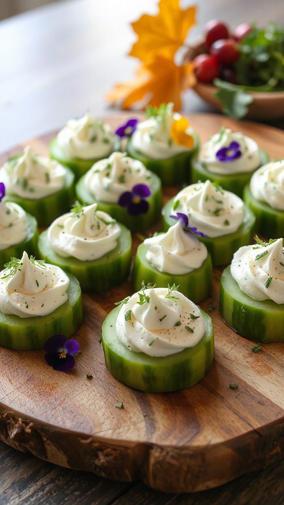 herbed cream cheese cucumber bites