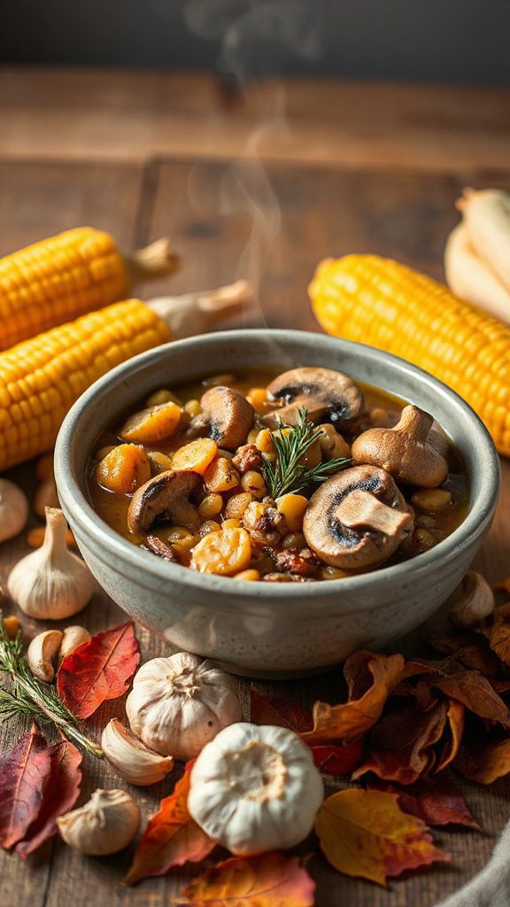 herbed mushroom barley bowl