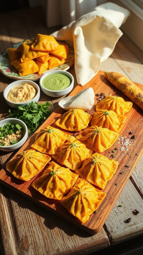 herbed pumpkin chia dumplings