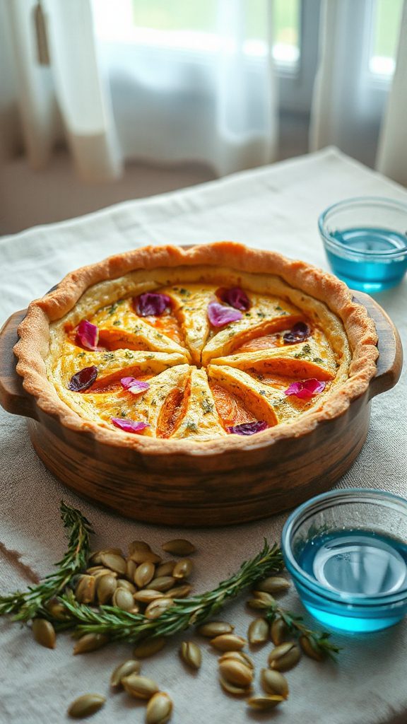 herbed rose water quiche