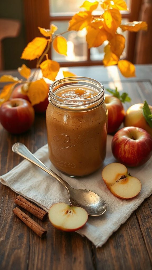 homemade cinnamon flavored applesauce