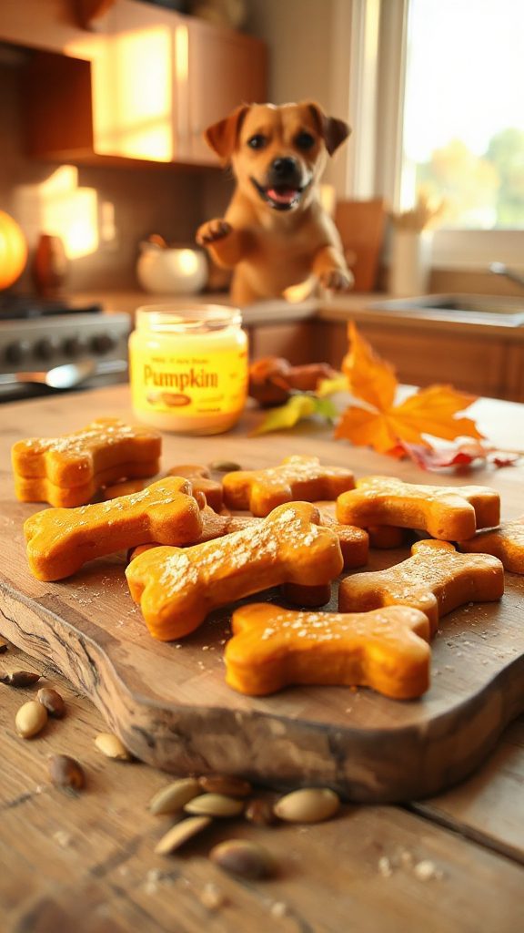 homemade pumpkin peanut butter biscuits
