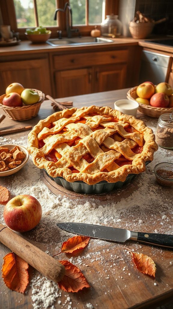 homemade spiced apple pie