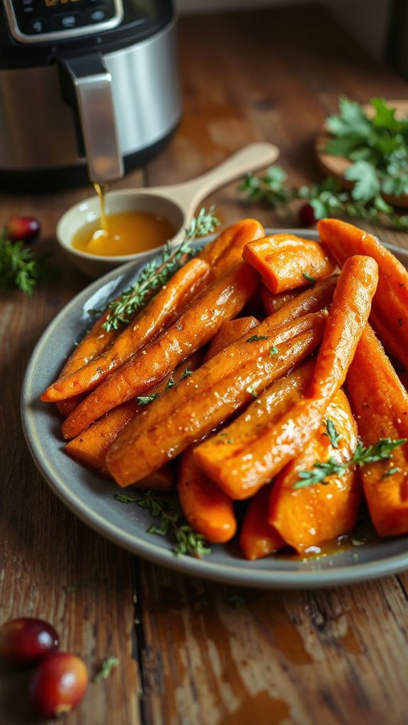 honey glazed thyme carrots