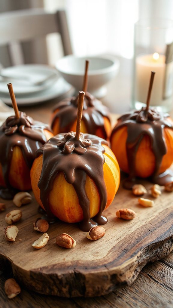 indulgent chocolate hazelnut apples