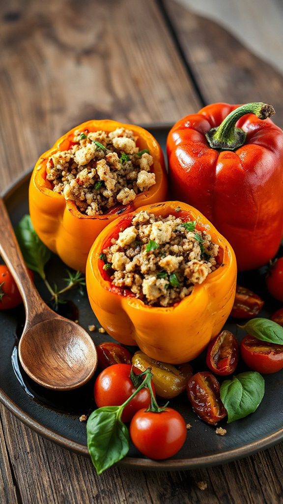 italian herb stuffed peppers