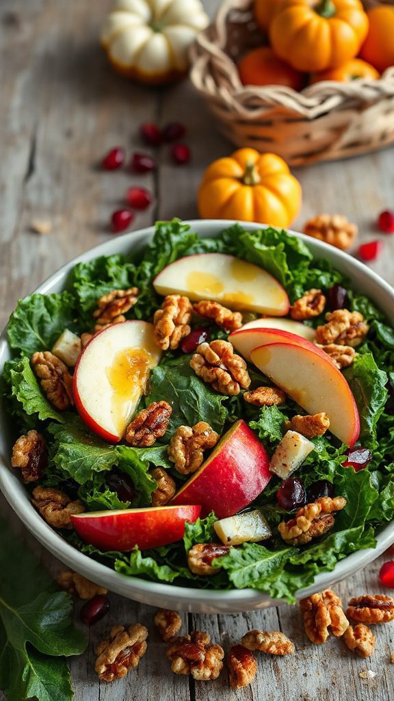 kale apple walnuts salad
