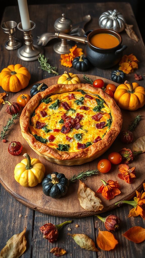 kale bacon quiche delight