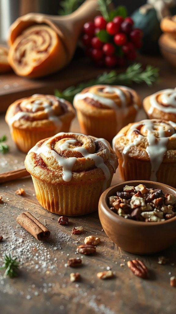 keto cinnamon roll muffins