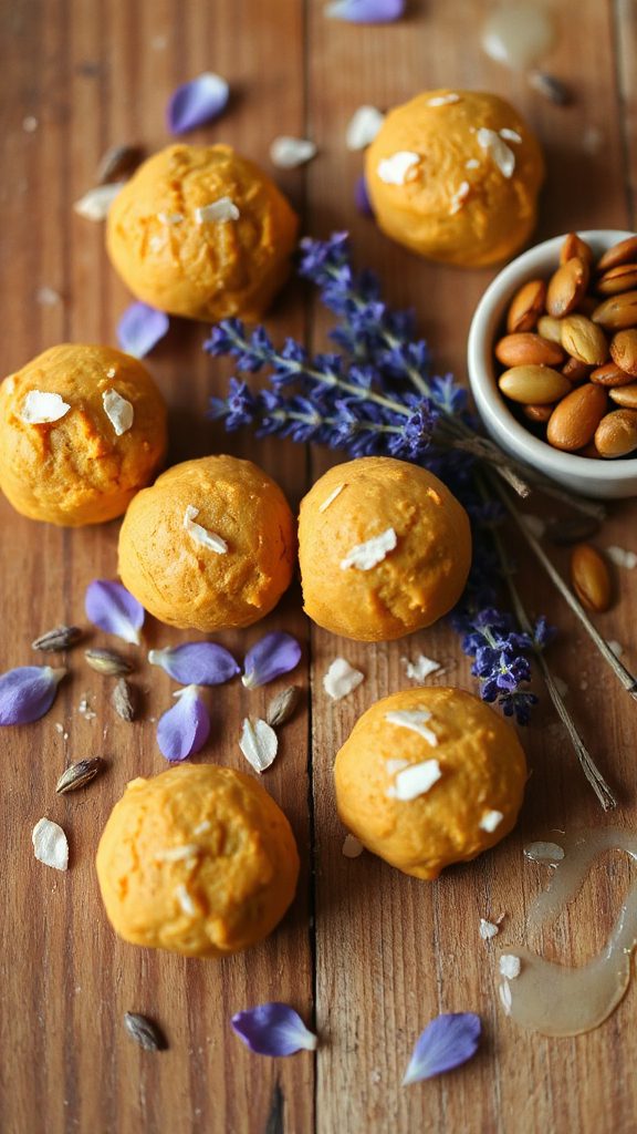 lavender infused pumpkin cookie balls