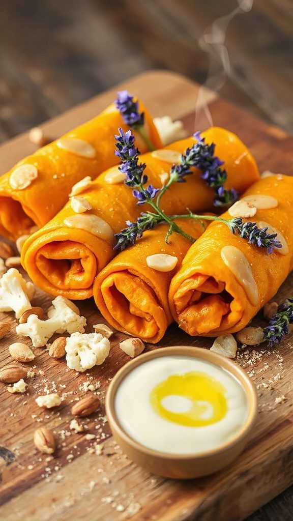 lavender infused pumpkin roll ups