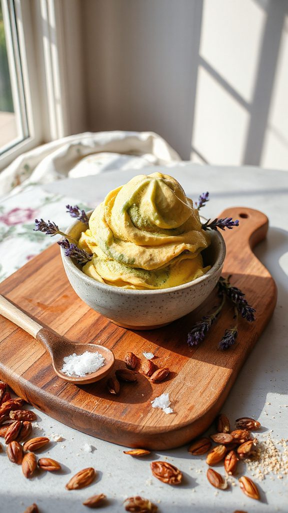 lavender matcha pumpkin ice cream