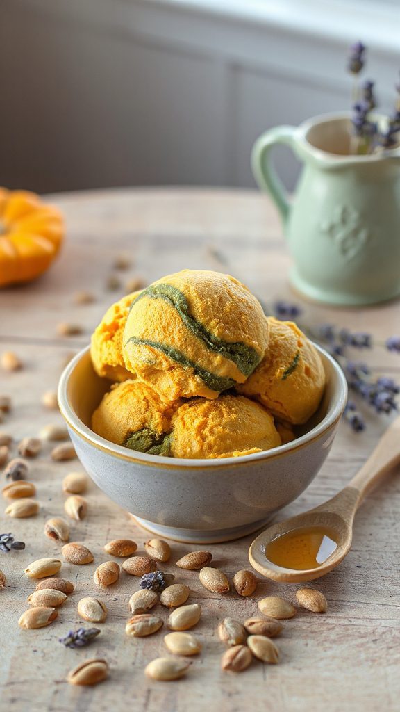 lavender matcha pumpkin ice cream