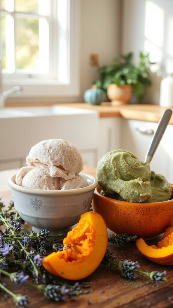 lavender matcha pumpkin ice cream