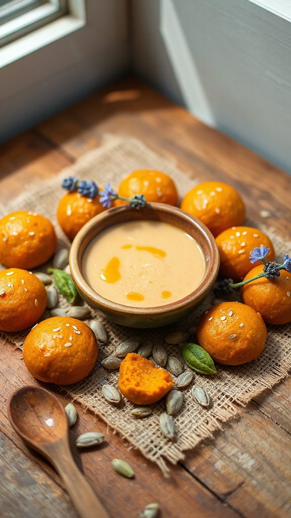 lavender miso pumpkin snacks