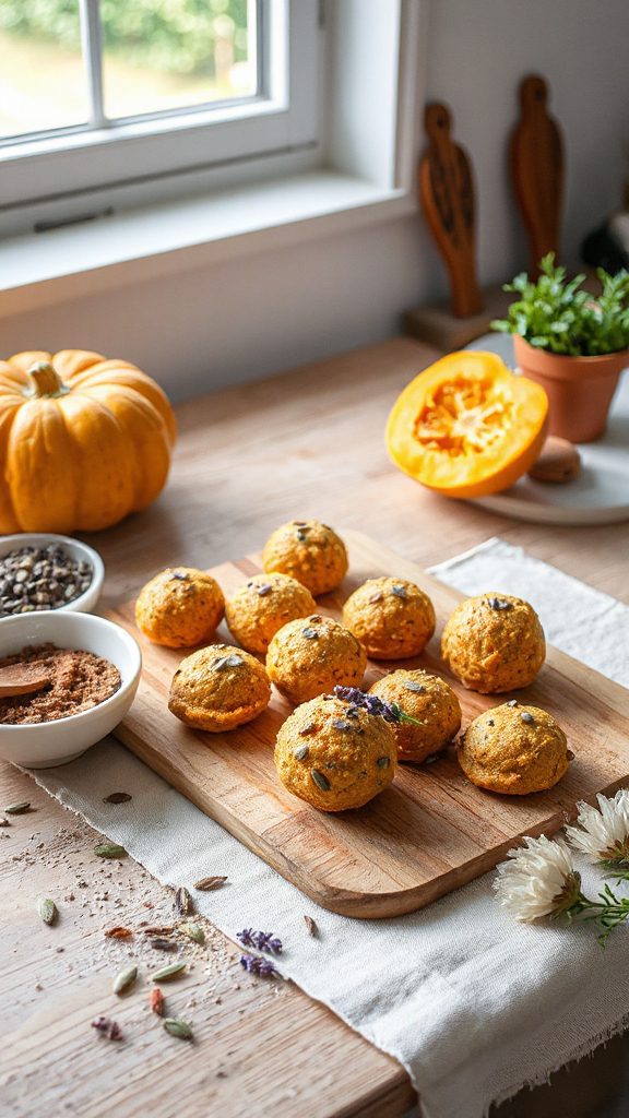 lavender pumpkin protein snacks